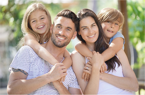 Familienportrait Portraitidee für ein Familienfoto