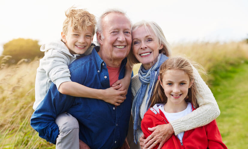 Familienfoto richtiger Ausschnitt